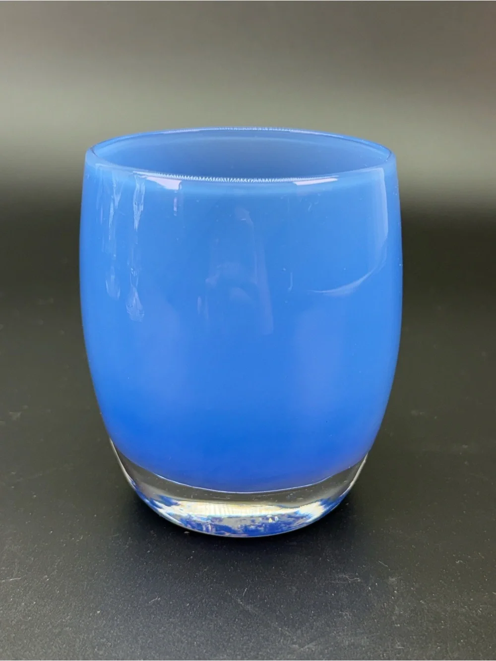 Blue Glassy Baby Votive Candle Holder